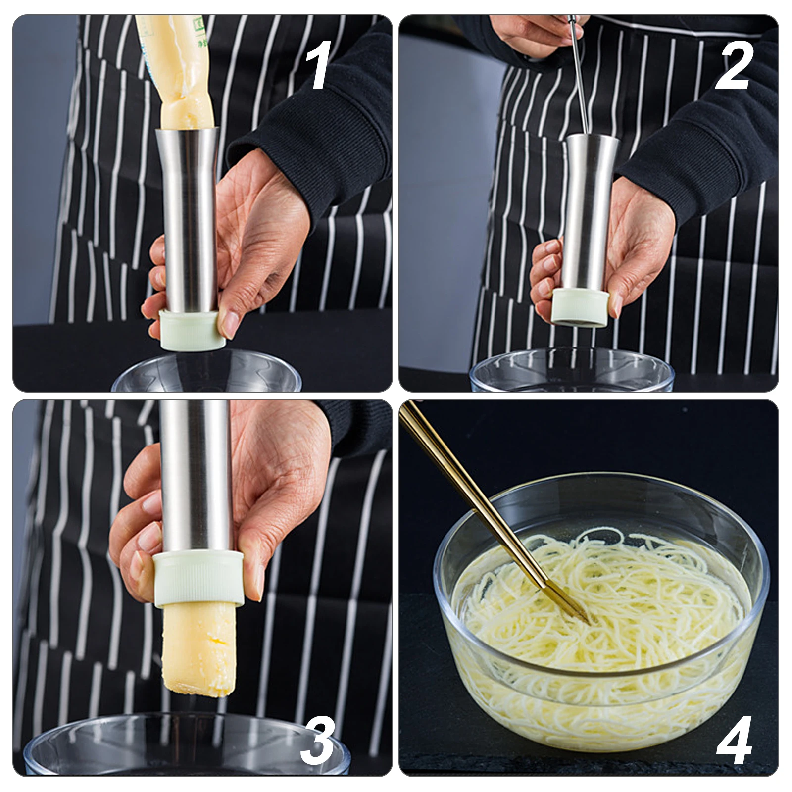 

1 set Tofu Knife Press Stainless Steel Shredding Mold Tool Strong Resistance Safe Kitchen Tofu Pressing Device