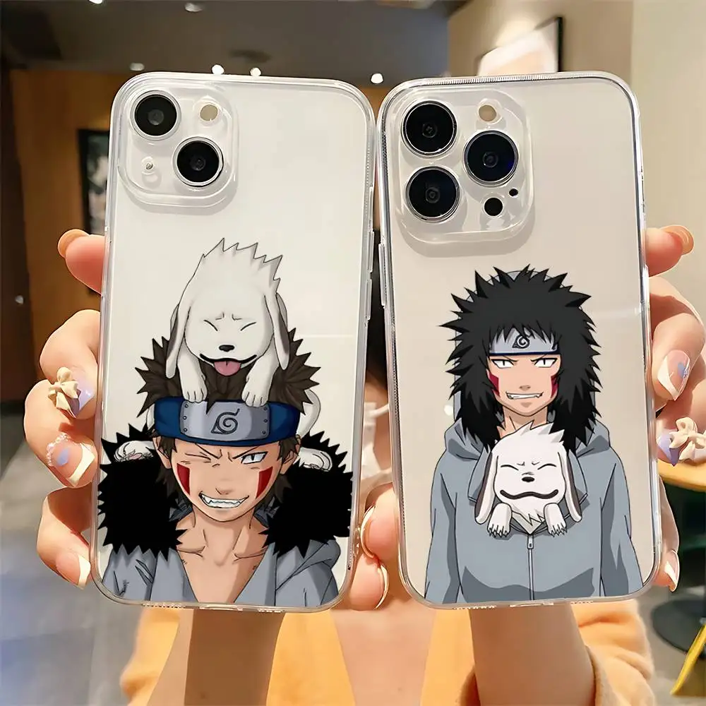 Funda Transparente Suave para iPhone 17 16 15 12 11 Pro Max 14 Plus 13 Mini con Diseño de Kiba Inuzuka