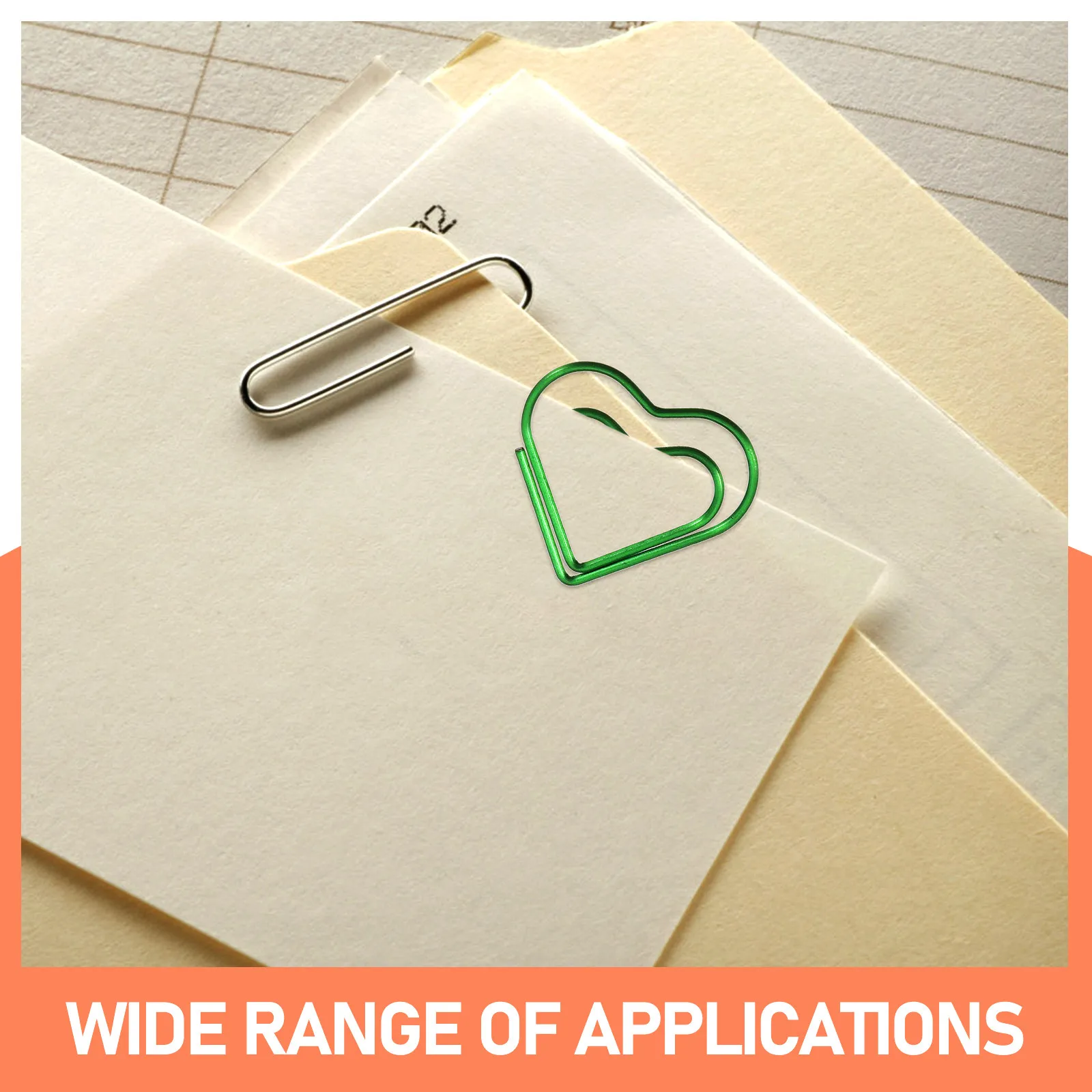 100Pcs Heart Paper Clips Mini Cute Decorative Clips Strong Clamping Force for Office Documents Files Bookmarks DIY Photos