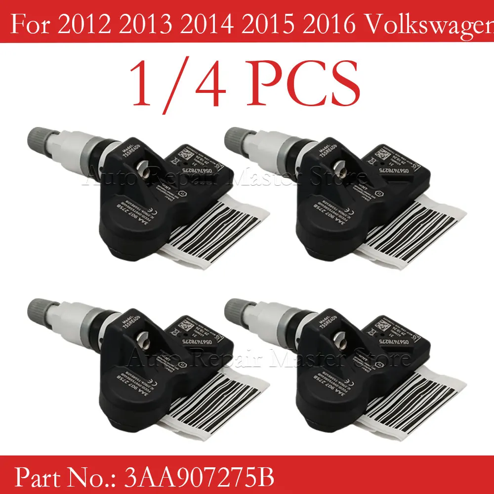 

3AA 907275 B TPMS 433 МГц ДАТЧИКИ ШИНА для 2012 2013 2014 2015 2016 Volkswagen CC Tiguan Датчик системы давления в шинах