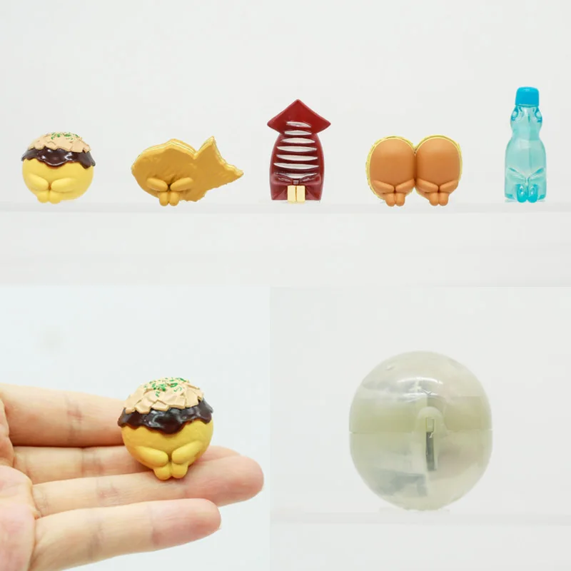 

Gashapon Takoyaki Taiyaki Food Sitting Posture Kawaii Doll Model Figure Blind Box Toys Collection Ornaments Children Gifts