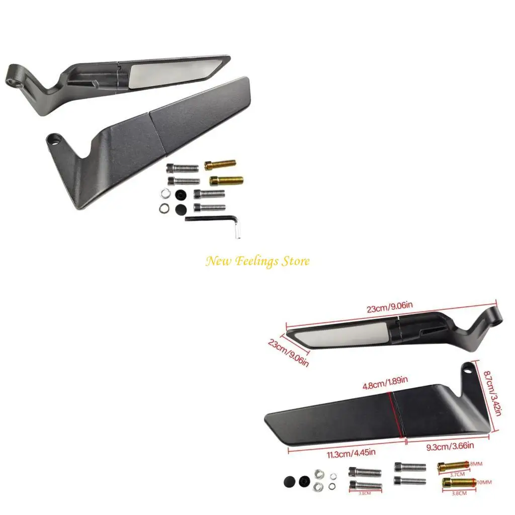 

J6BF Motorcycle Rearview Mirrors Rotating Designs for enhances Safety & Visibility