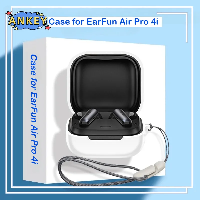 لسماعات EarFun Air Pro 4i TW230، غطاء سيليكون ممتاز، منفذ شحن قابل للصدمات مع حبل قصير #1