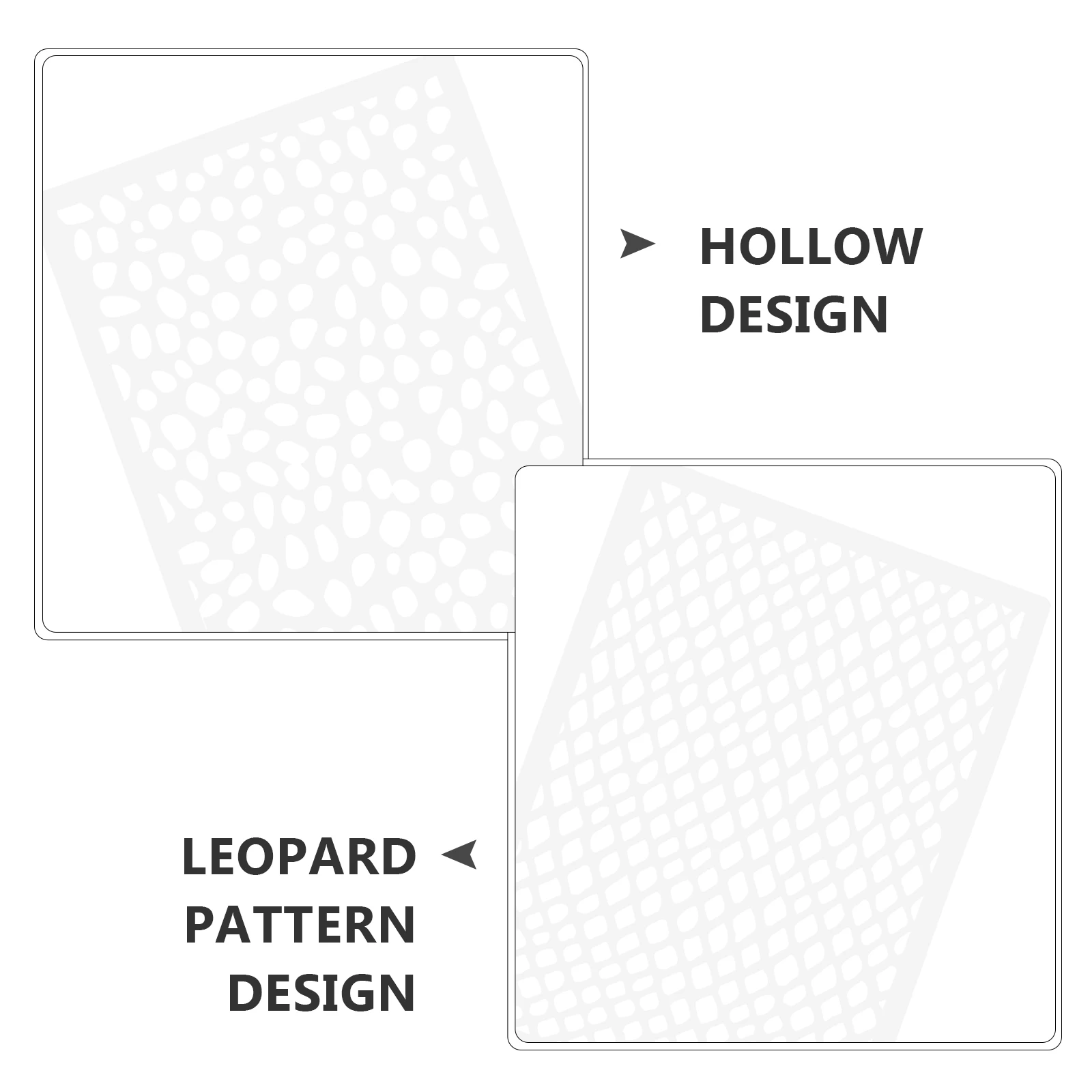 

12 Pcs Leopard Print Hollow Template Wall Painting Stencil Portable Stencils for Spray The Pet Reusable