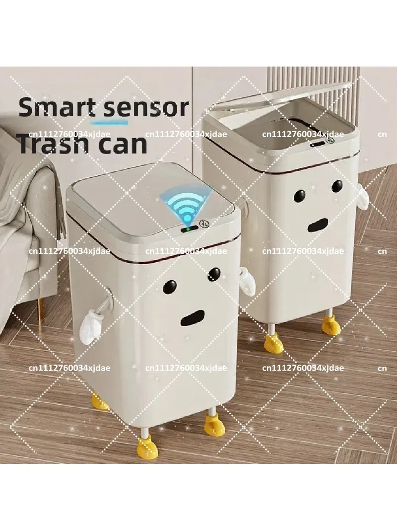 Smart Sensor Trash Can for Home, Large Capacity Touchless Garbage Bin for Kitchen, Bathroom, Bedroom, Living Room