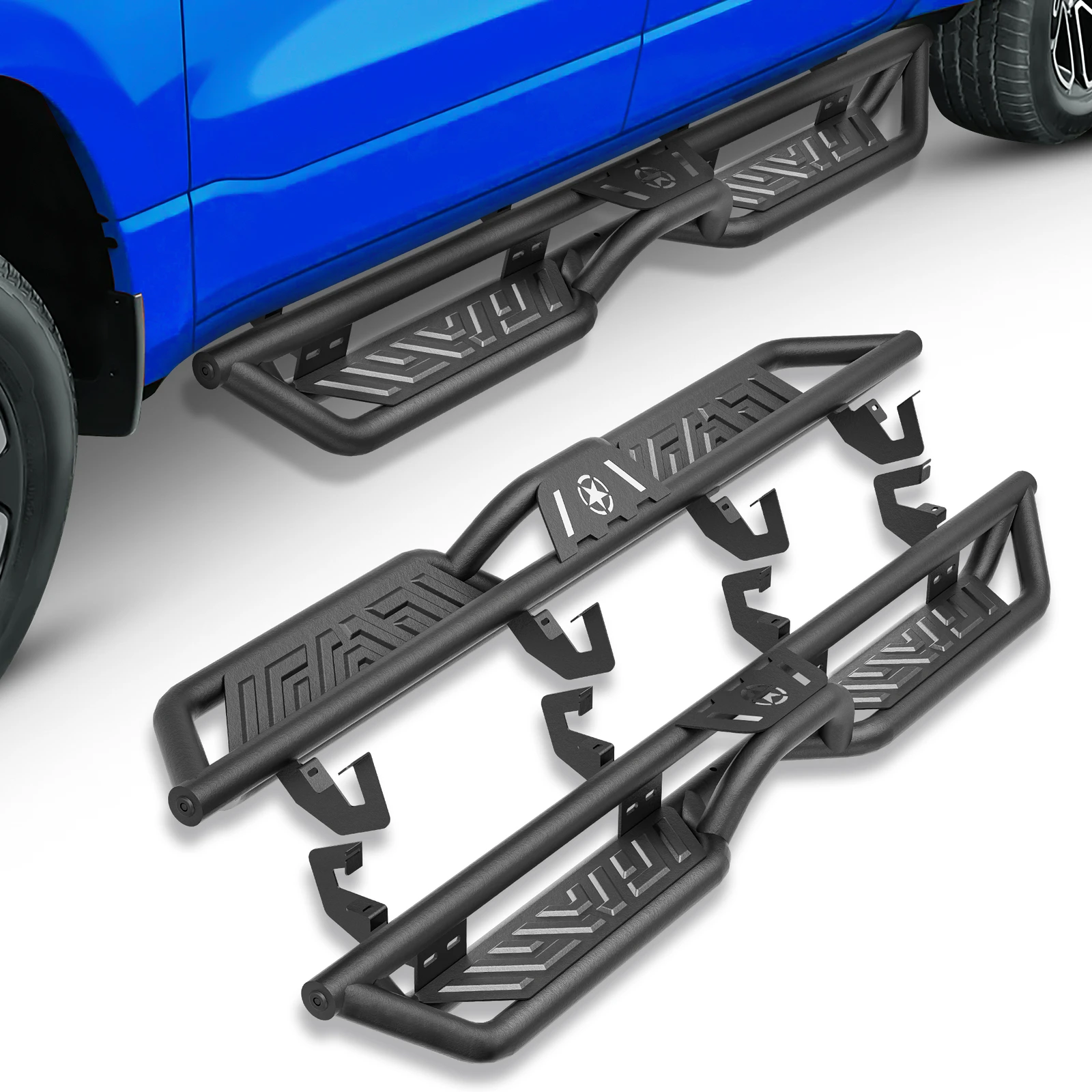 

Боковые подножки для Chevy Silverado и GMC Sierra 1500, 20-25 Chevrolet Silverado и Sierra 2500 3500 HD Crew Cab 19-25