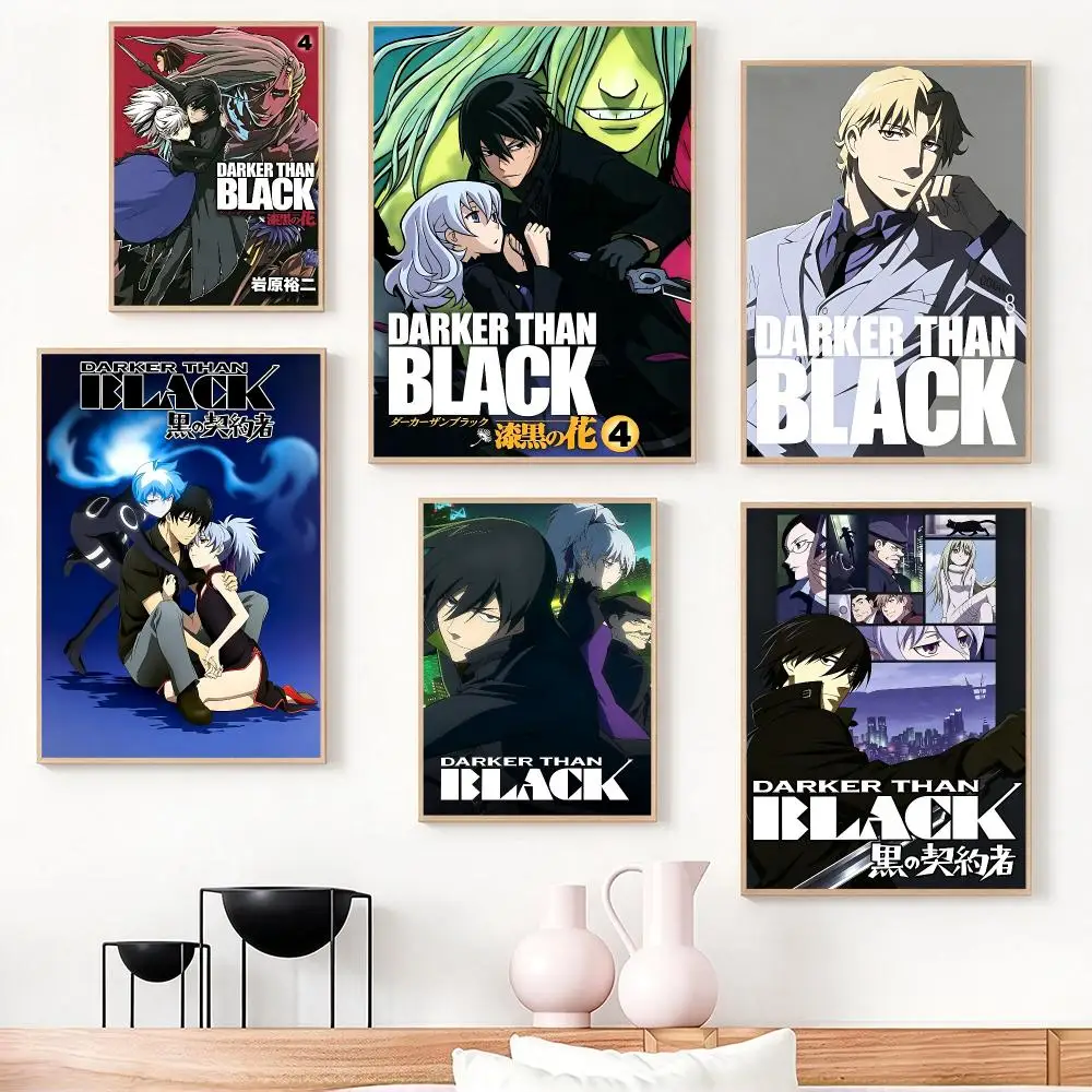 anime Darker than Black Poster Poster HD Frameless Creamy Style Home Decor Wall Art for Living Room Bedroom Gift