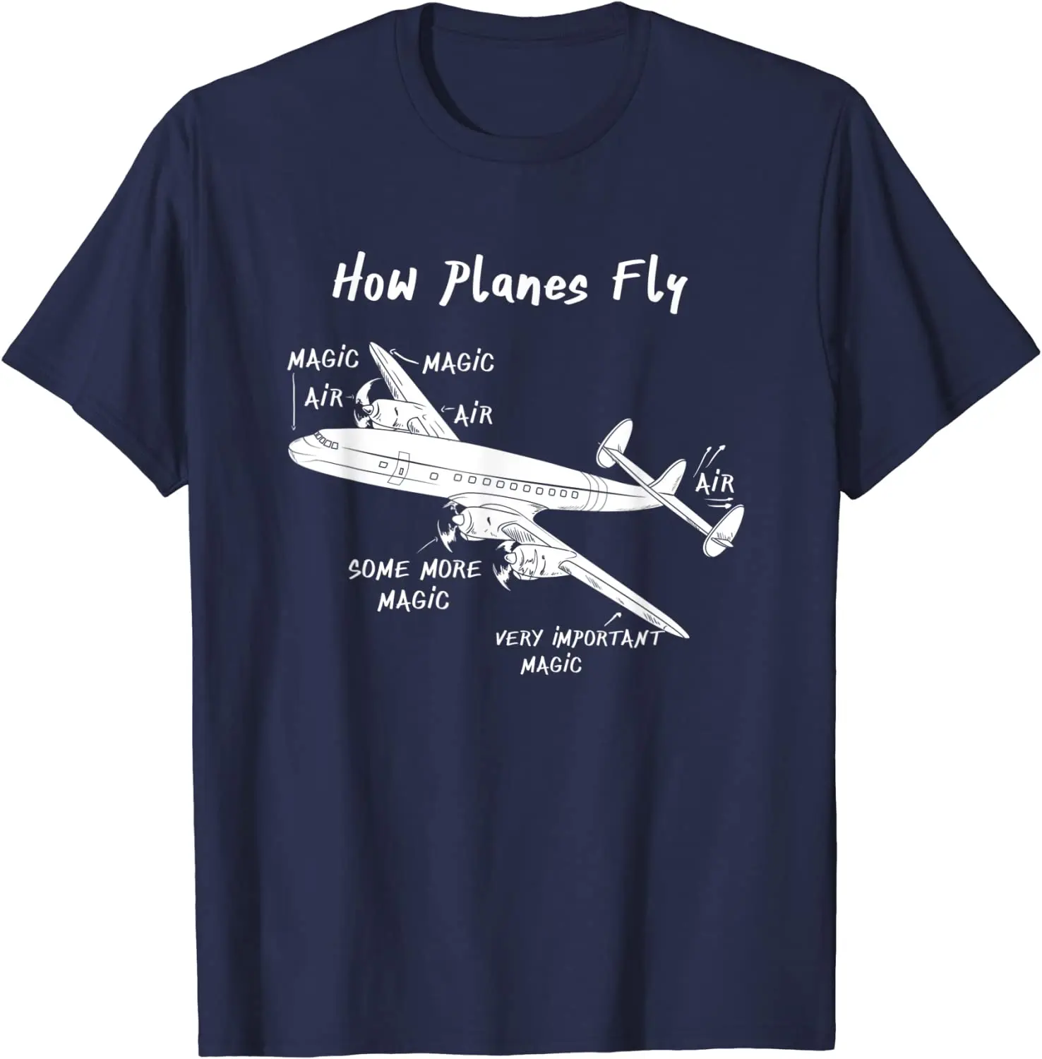 How Planes Fly Engineer Aviation Plane Pilot Airline T-Shirt Short Sleeve Casual 100% Cotton O-Neck Mens T-shirt Size S-3XL