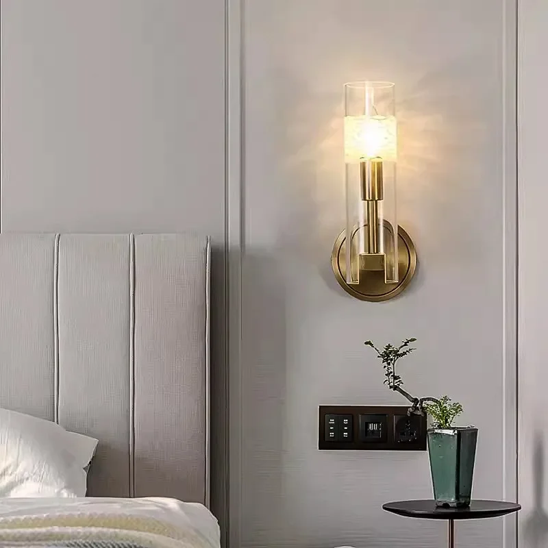 Modern Light Luxury Wall Lamp Designer Nordic Style Simple Living Room Background Decoration Bedroom Bedside Lighting Fixture