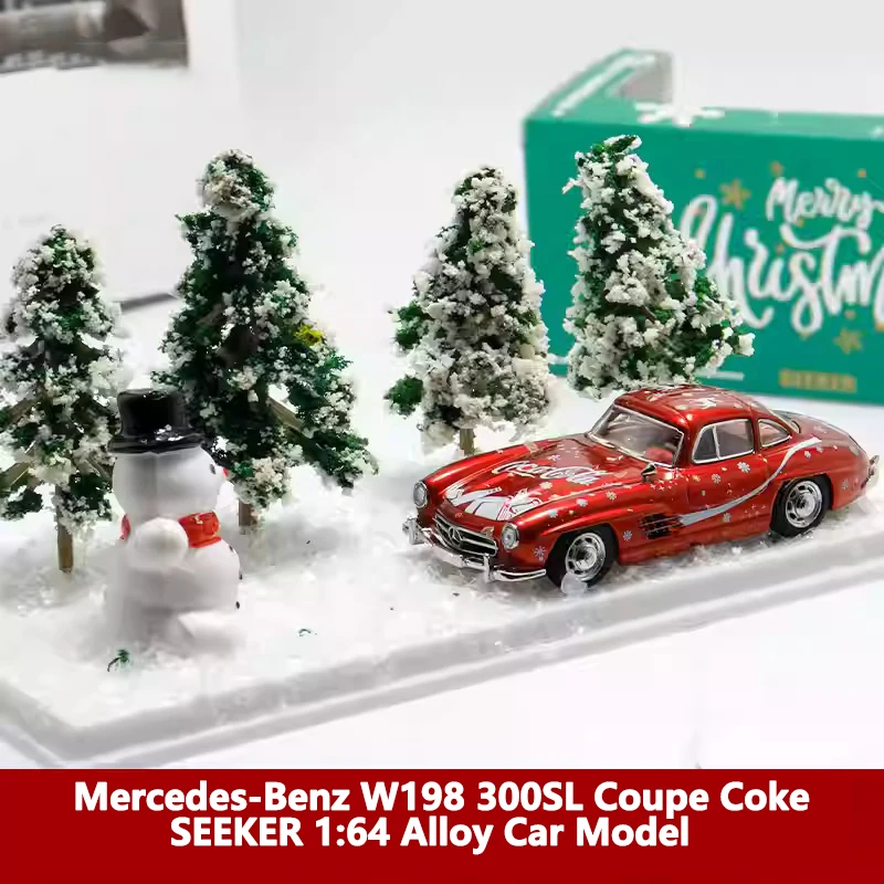 1:64 Mercedes-Benz 190SL Modello di auto pressofuso in lega vintage - Regalo di ornamento da collezione statico in edizione limitata di Natale