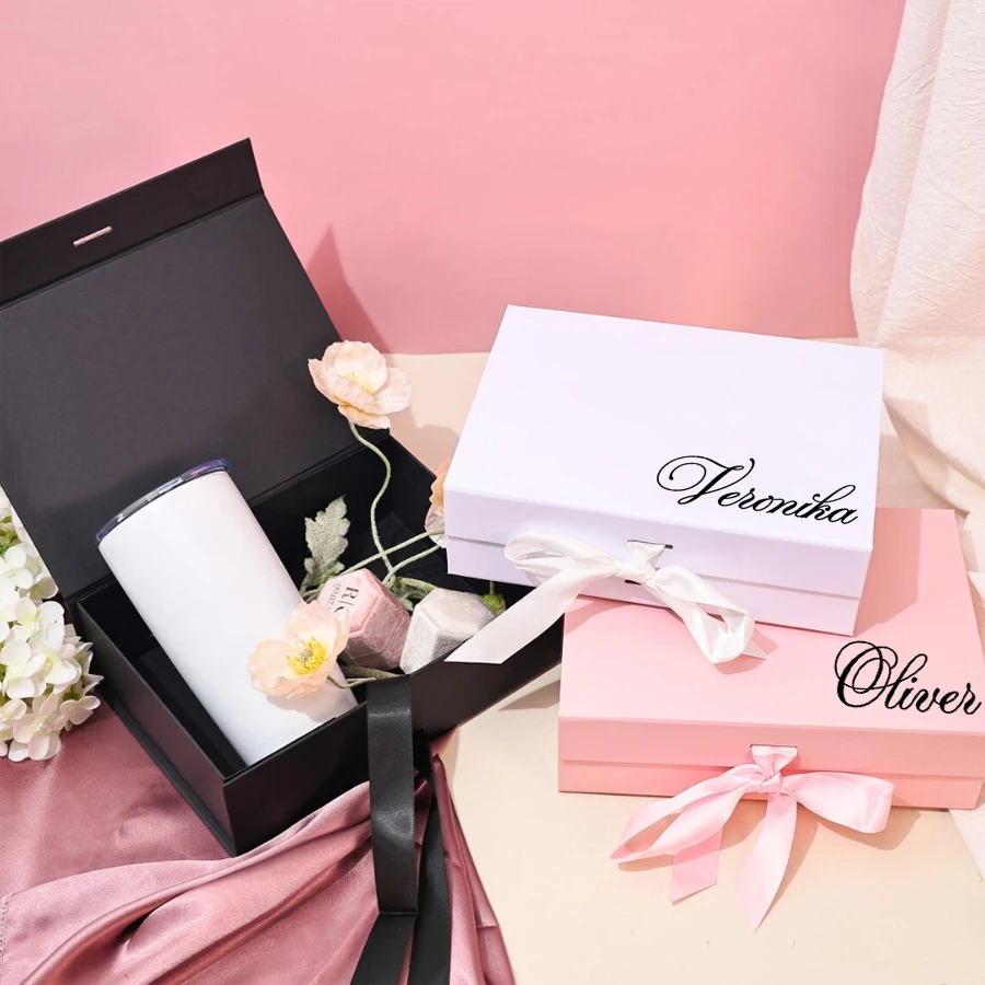 

Personalized Wedding Gift Box Bridesmaid Gift Box, Custom Large Gift Box for Pink Gift Box, White Gift Box, Black Gift Box