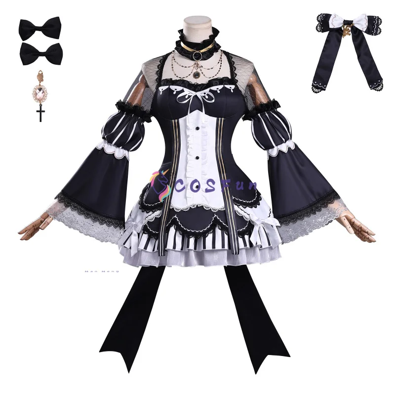 

Magical Girl Witch Trial Saeki Miria Cosplay Costume Anime Role Play Women Halloween Party Dress Suit Full Set COSFun