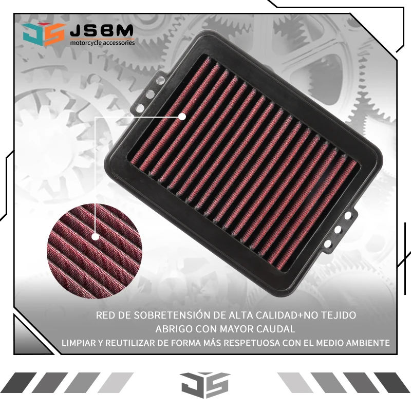 Filtro de aire lavable JSBM para motocicletas Loncin Valico Voge 800 900 DSX DS Rally BMW F750GS F850GS F900R F900XR