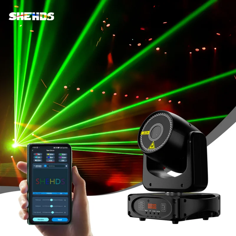 

SHEHDS Laser Moving Head 3w RGB Dmx 512 Stage Light Lazer Disco Lights Show Wedding Bars Clubs