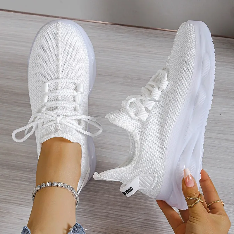

Running Shoes Women Comfortable Thick-soled Breathable Anti-slip Casual Men Shoes Lightweight Soft Lace-up Sports Shoes Men