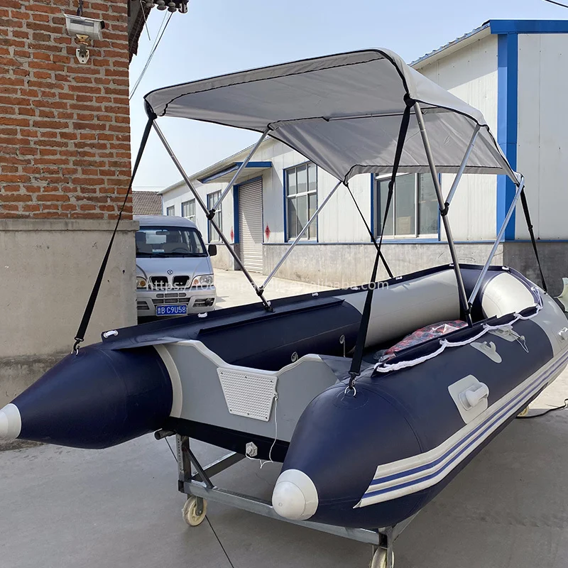 Bateau de pêche gonflable en aluminium PVC de haute qualité, avec moteur hors-bord, offre spéciale