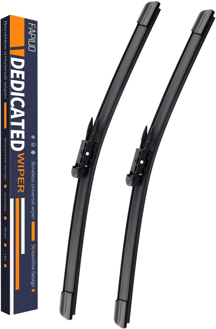 

Front Windshield Wiper Blades for BMW 320i 2013-2018, 328i 2010-2016, 335i 2010-2015, M3 2015-2018, Audi A3 2006-2013 - 24"+19" Set
