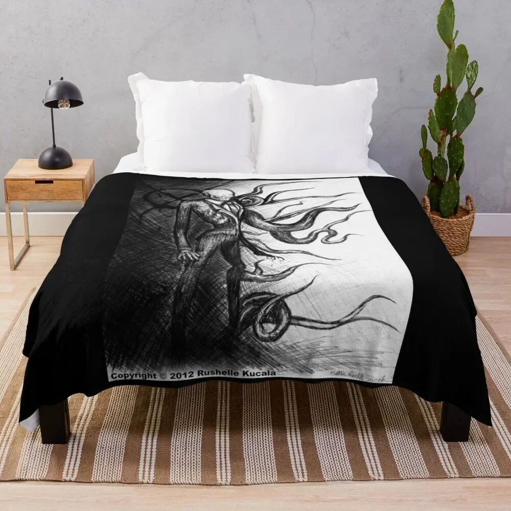 

Slender Man Throw Blanket Summer Beddings Tourist Custom Stuffeds Blankets