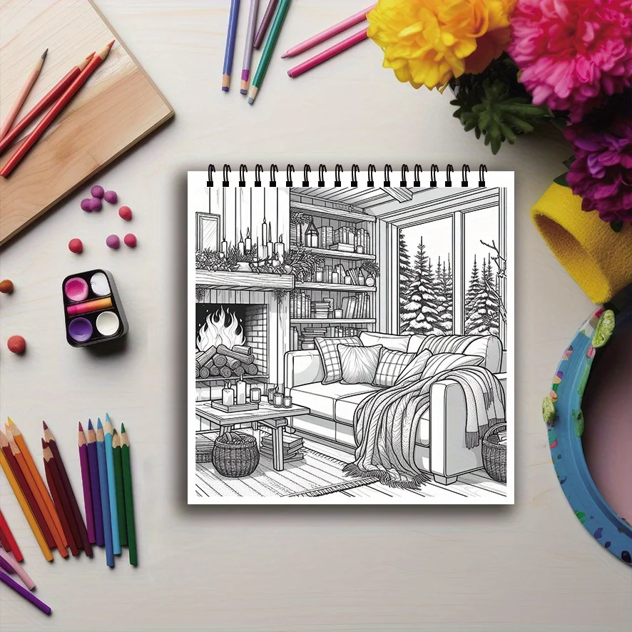 Buku Mewarnai 7.87x 7.87 inci 32 halaman buku mewarnai mobil - cocok untuk menenangkan, hadiah pesta liburan, hadiah ideal untuk keluarga