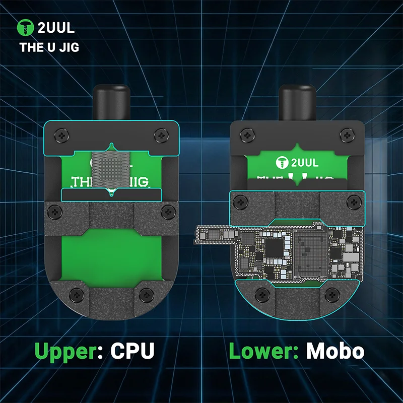 

2UUL The U Jig Heat-Resistant Glass PCB Holder for Phone Board Chip Precision Repair Fixture Motherboard Repair