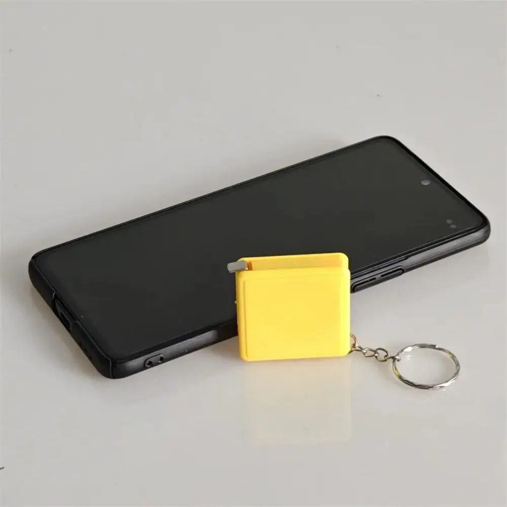 Square 1M Retractable Ruler Multifunctional Keychain Mini Measure Tape Pocket Centimeter Roulette Measuring Instrument