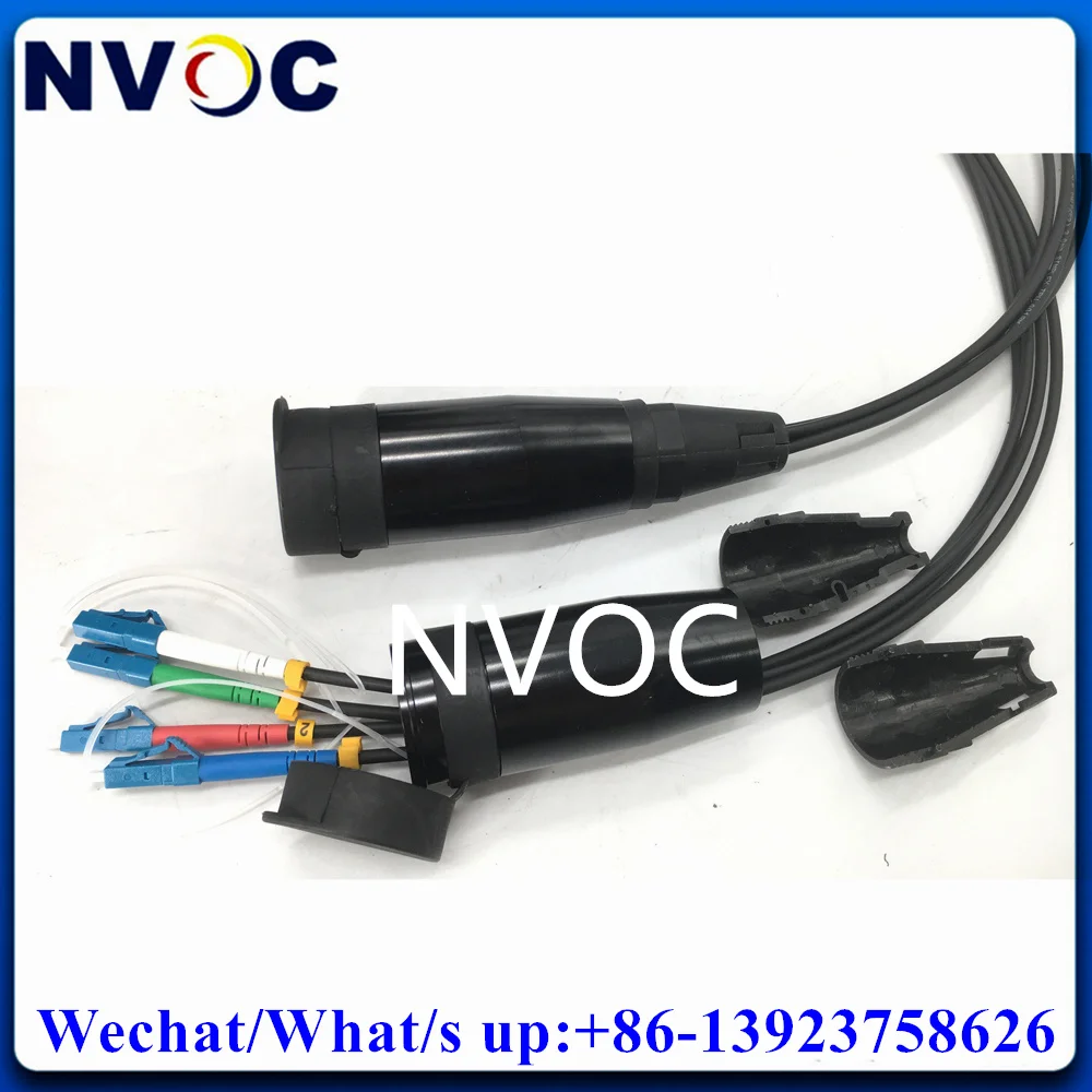 Imagem -05 - Cabo Blindado Exterior da Fibra Ótica Patch Conector do Protetor Cabo Preto Núcleo sm G657a1 40 Milímetros Lszh 45 Milímetros 4c Pdlc 100m Pcs