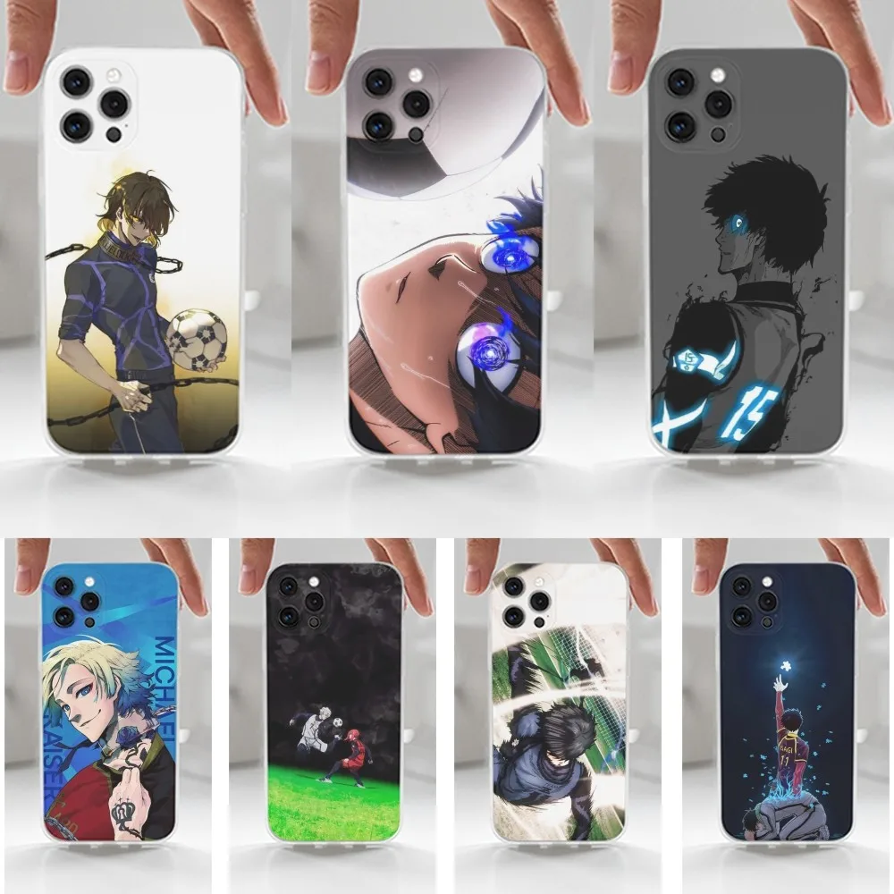 Anime B-Blue L-Locks Phone Case For iPhone 16,15,14,13,12,11 Plus,Pro,Max,XR,XS,X,7,8 Plus,SE,Mini,Transparent,Silicone Case