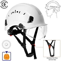 Occhiali per casco di sicurezza Elmetto da costruzione per arrampicata Casco protettivo da equitazione Caschi di salvataggio per lavoro all'aperto Berretto da lavoro in ABS