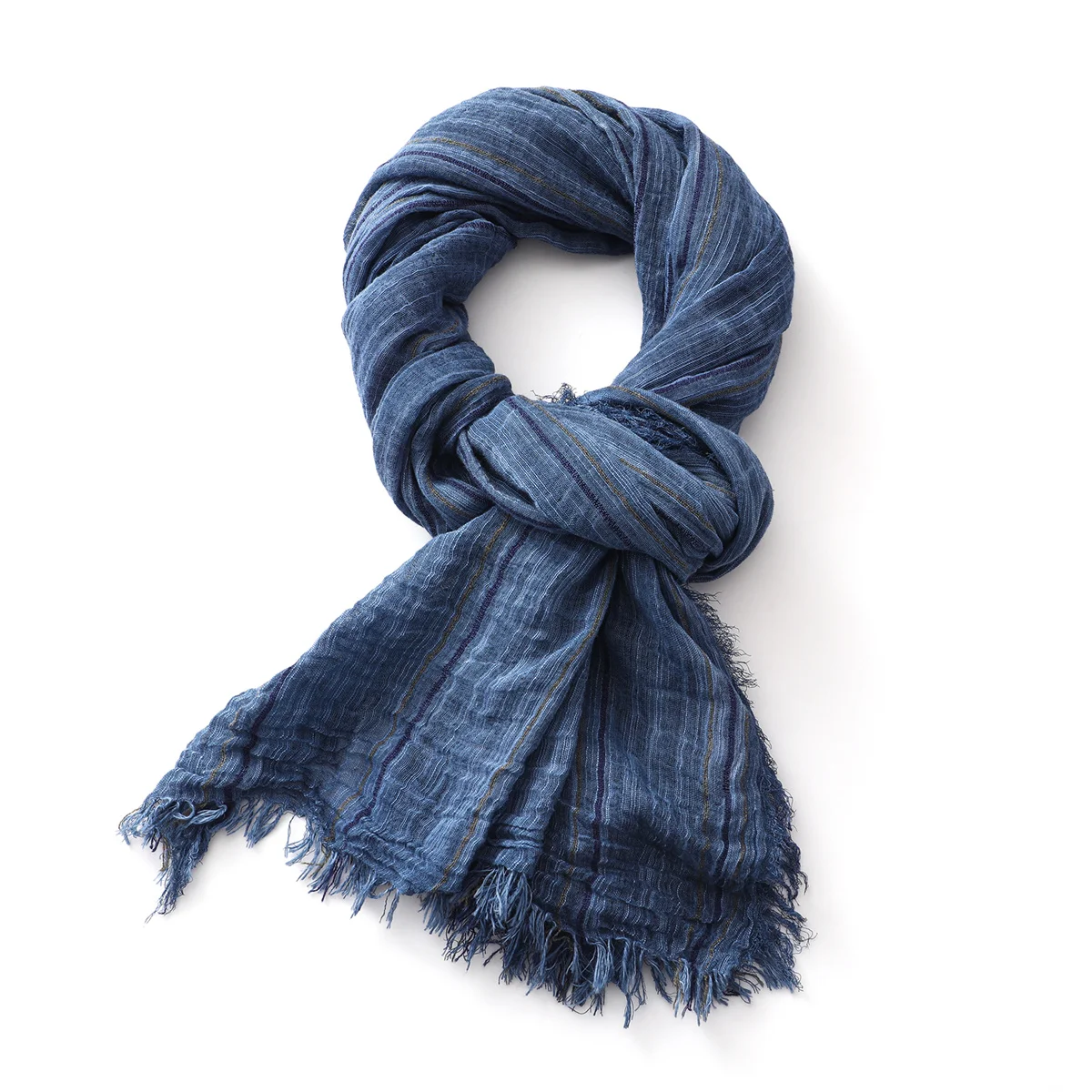 Mode Gestreiften Baumwolle Leinen Schal für Männer Frauen Herbst Winter Lange Weiche Tücher und Wraps Kurze Quaste Bufanda Männliche Zubehör – Detail 3