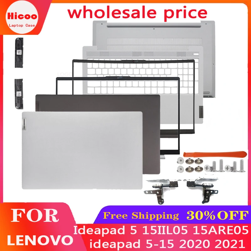 

NEW For Lenovo Ideapad 5 15IIL05 15ARE05 15ITL05 ideapad 5-15 2020 2021 LCD Back Cover Front Bezel Hinges Rear Lid Top Back Case