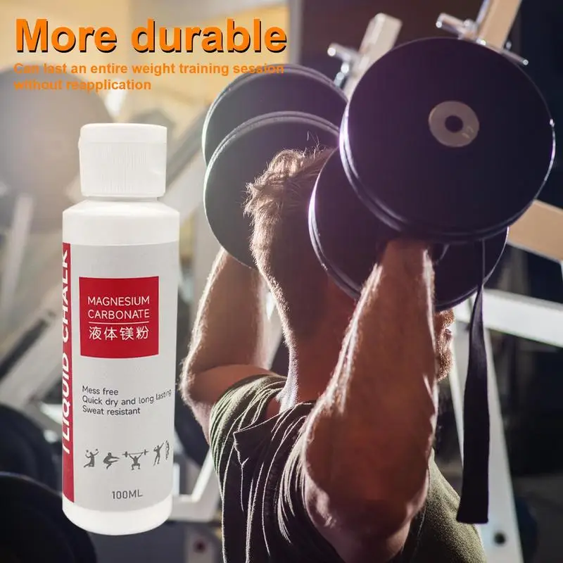 30/50/100ml Sports Liquid Chalk Magnesium Powder Fitness Weight Lifting Non-slip Cream Grip Weight Lifting Climbing Gym Sports