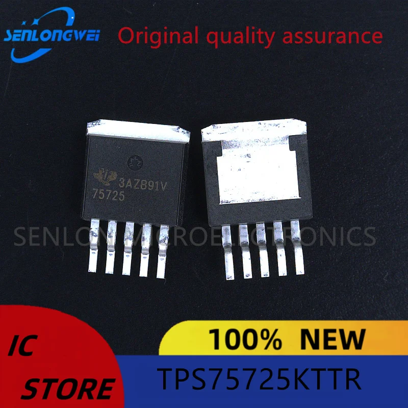 New original TPS75725KTTR Silk Screen 75725 TO263 Low quiescent current transient response LDO linear regulator IC