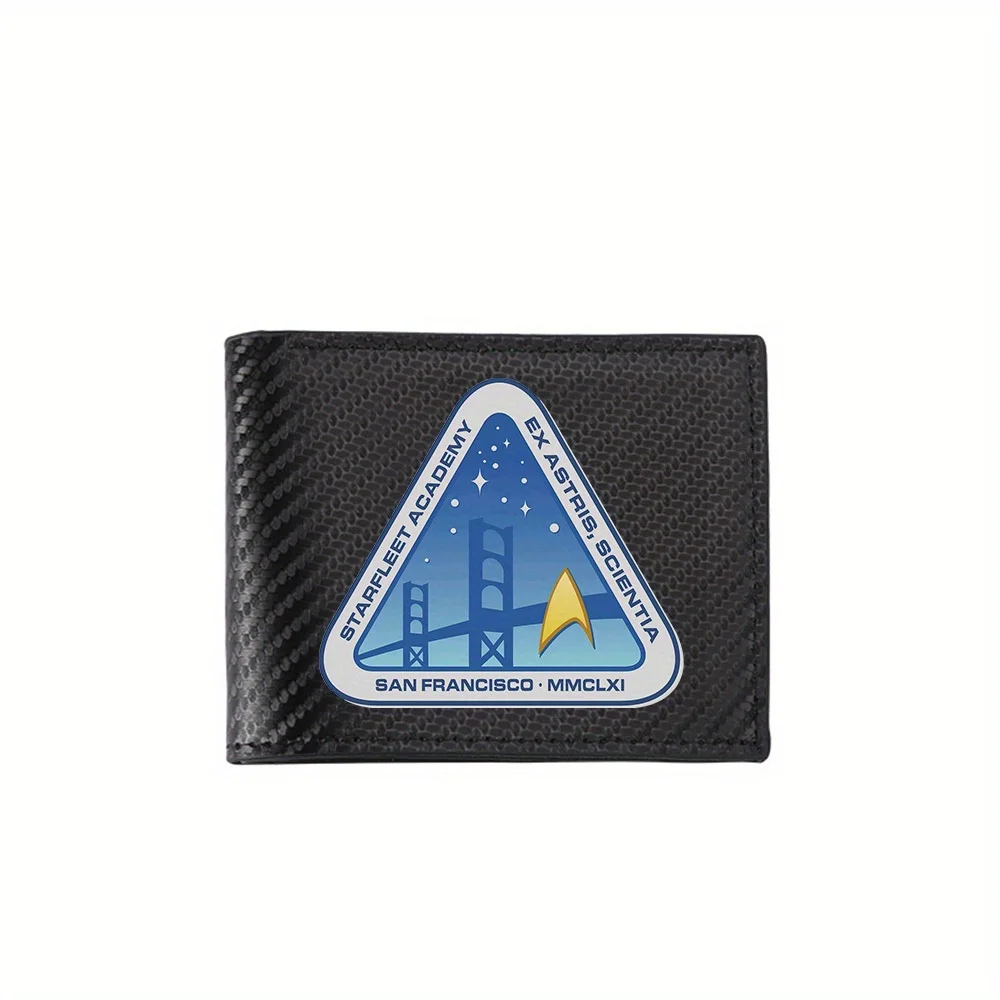 

Эмблема Академии Звездного Флота с мостом, мужские кошельки, простой деловой современный стильный дизайн с принтом, подарки для отца, парня, Chr
