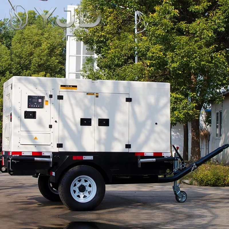 60Hz Mobile diesel Generators 50 kw with UKPERKINS EPA Trailer Sound Proof Generator 60 70 Kva with ATS