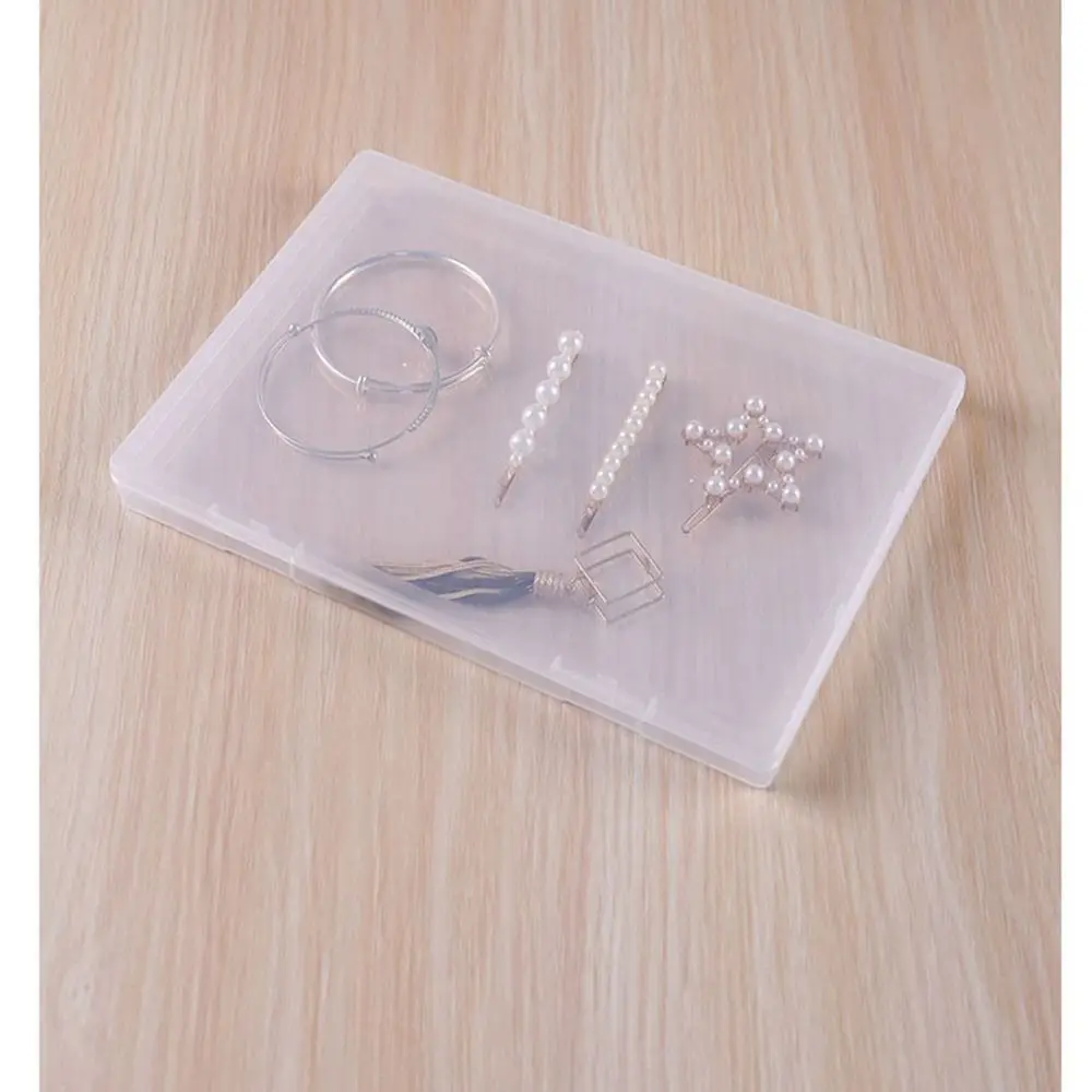 Transparent Storage Box Square Plastic Jewelry Beads Container 4 Sizse Small Items Case Packing Boxes Sundries Organizer