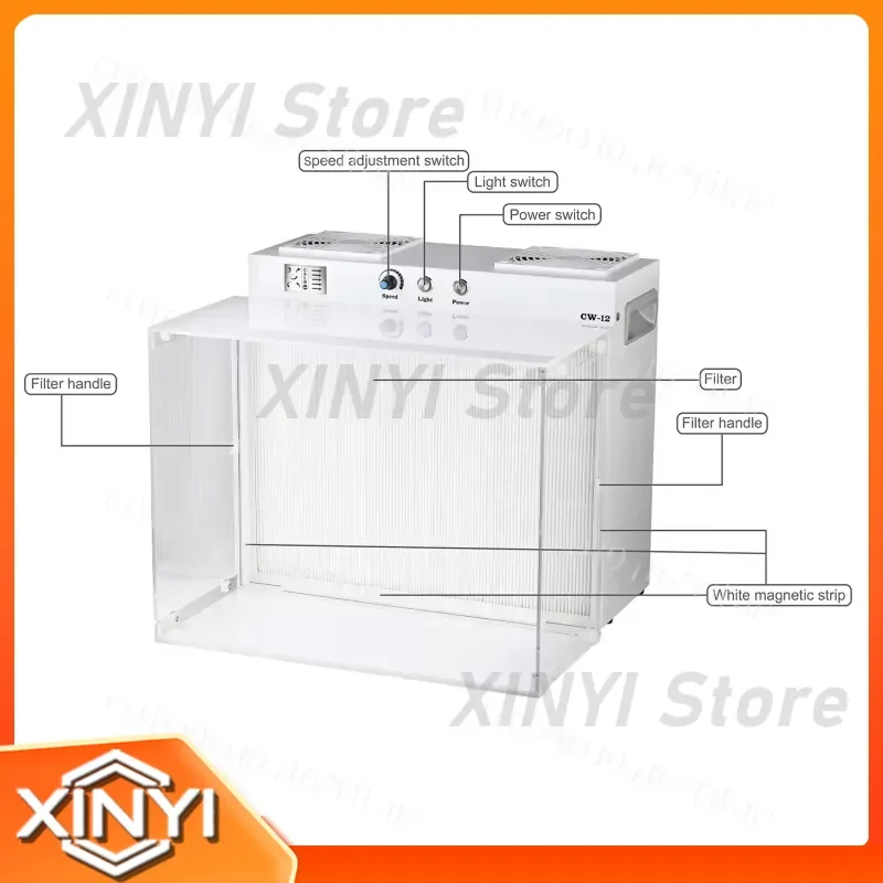 Horizontal Ultra Clean Work Bench Laminar Flow Cabinet Biological Safety Clean Cabinet with FFU HEPA Filter Mushroom Mycology