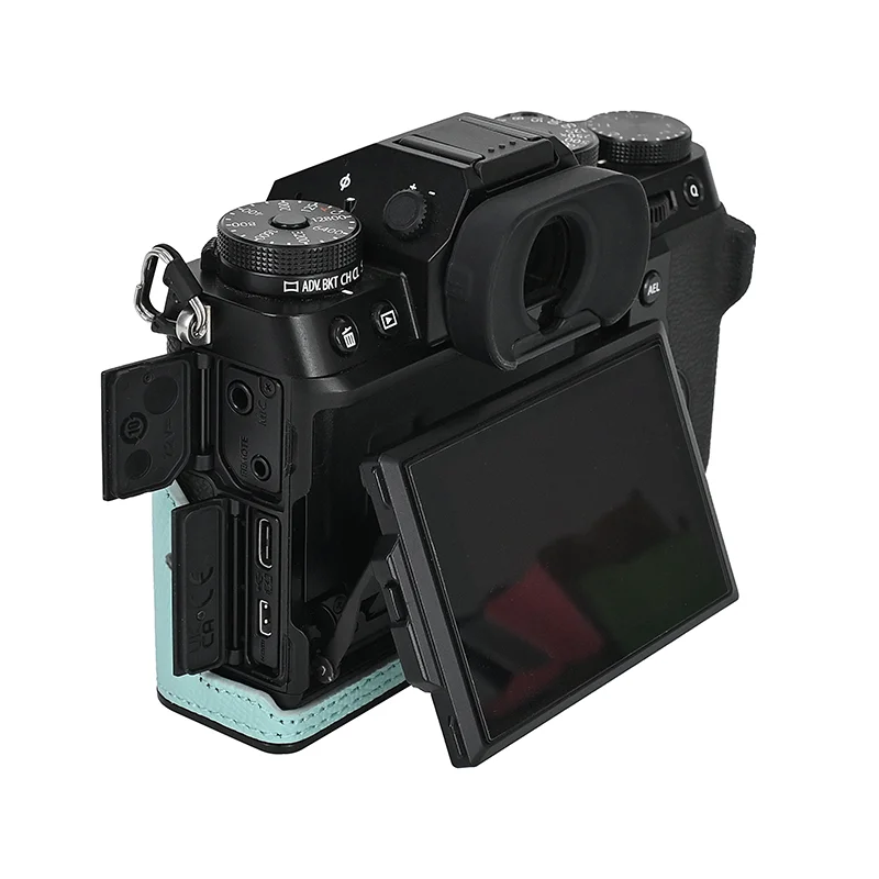 合金プレート本革ケースカメラバッグ半身ベースプロテクター富士フイルム X-T5 富士 XT5 保護開口部ボトムカバー