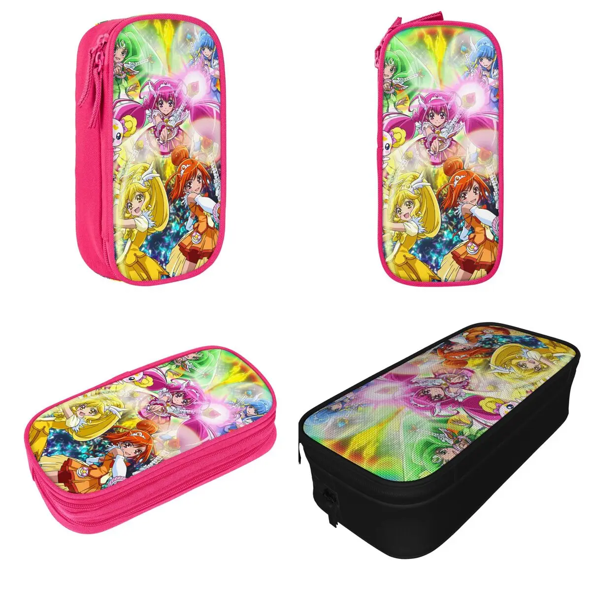 Smile Precure Anime Pencil Case Glitter Force Yayoi Miyuki Pencil Pouch Pen Kid Big Capacity Bag Students School Gift Stationery