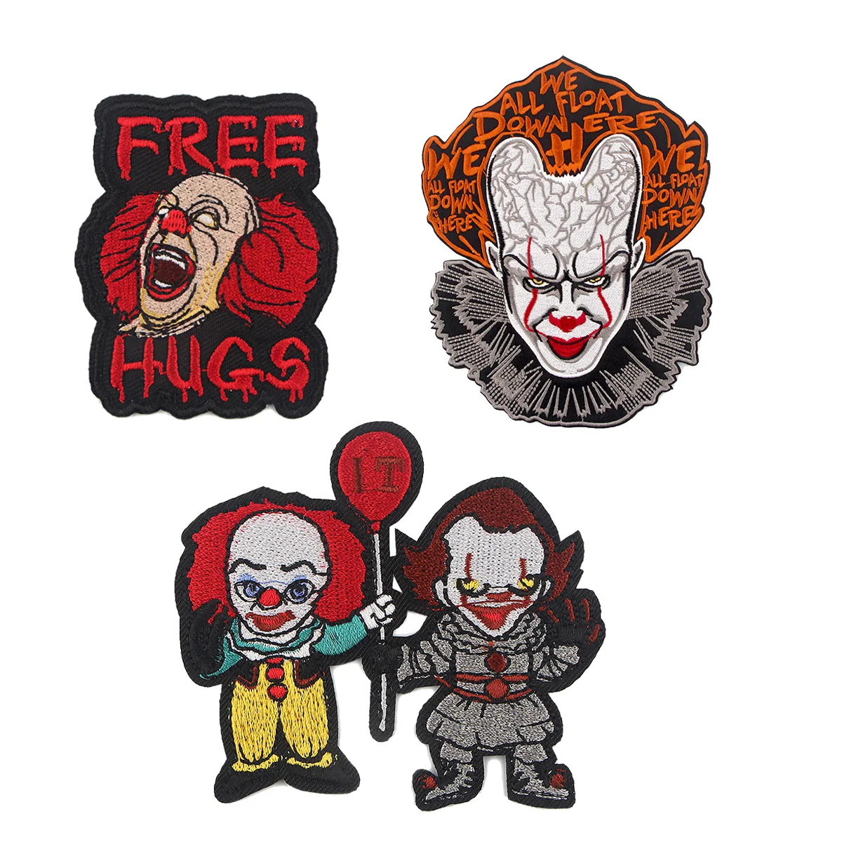 Joker Character Embroidered Patches For Clothing Thermoadhesive Patches DIY Jackets Iron on Patches Sew Applique Stickers