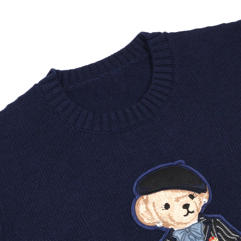 Otoño Invierno Cricket Bear suéter de punto Jersey suelto moda Casual Lauren Tops marcas de lujo prendas de punto mujeres RL abrigo ropa