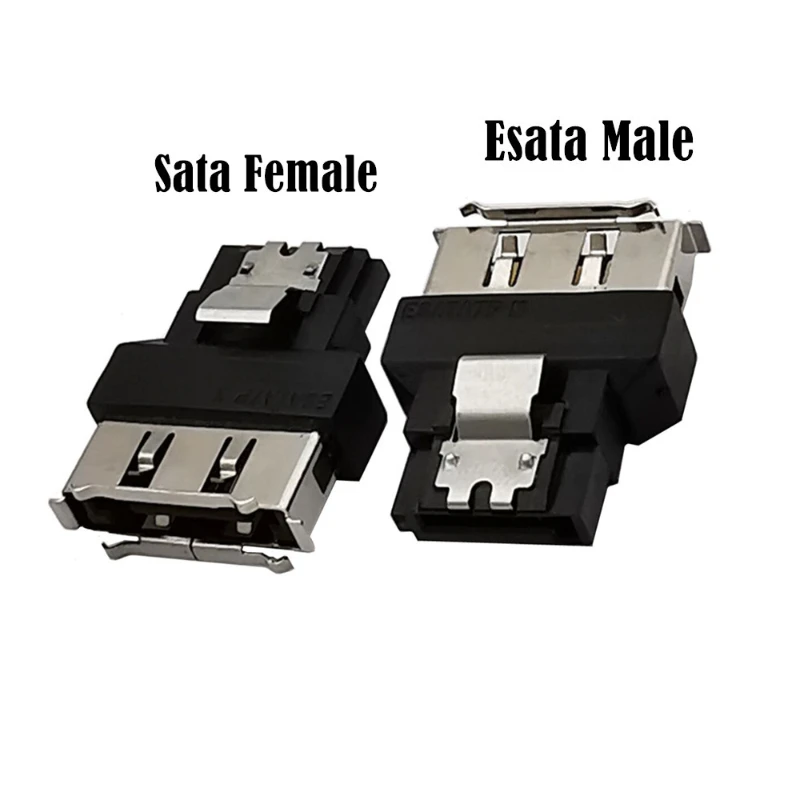 SATA Female  ESATA Male Adapter Connector E-SATA Male SATA Female Connector Adaptor 7Pin Sata F E-Sata M Convert Adapter e-SATA