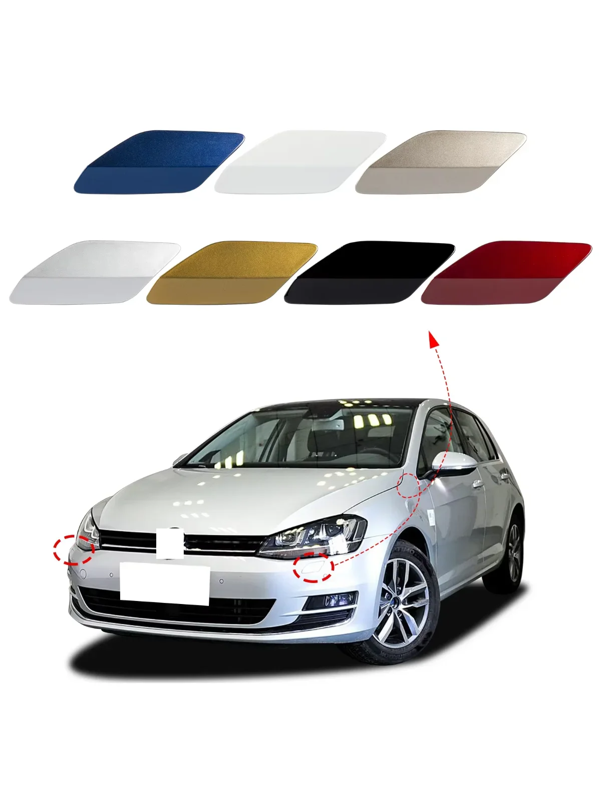 Couvercle de rondelle de phare de pare-chocs avant, pour VW Golf 7 MK7 2013 2014 2015 2016 2017 5G0955109 5G0955110