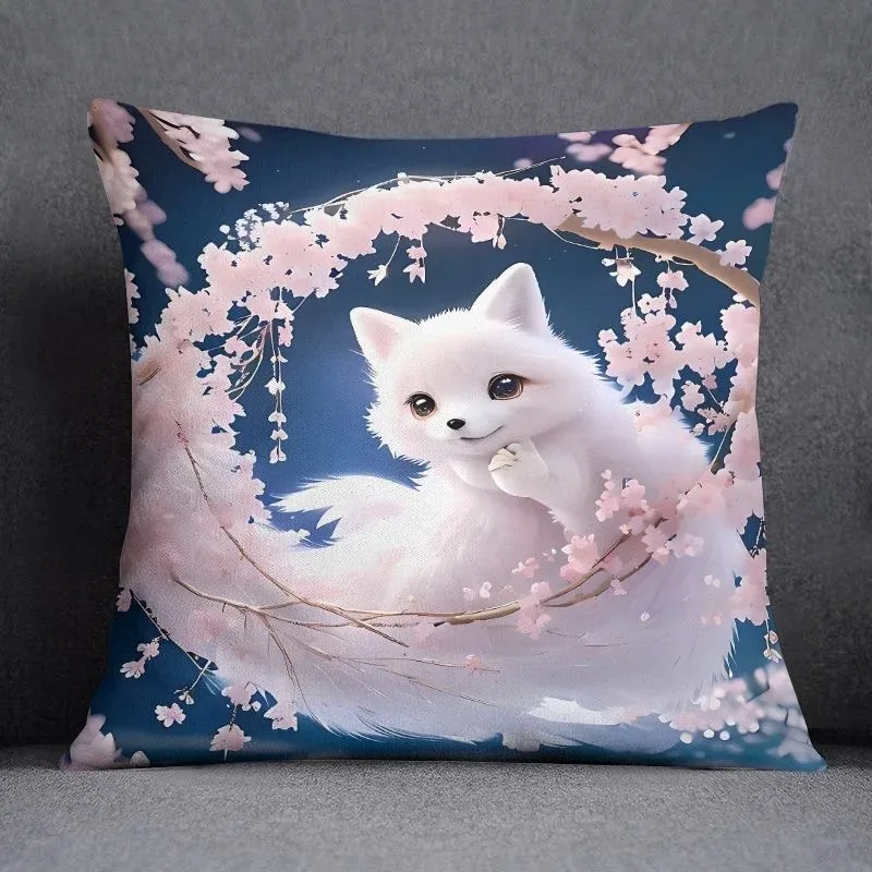 High-value Fox Cat Pillowcase Car Ornaments Office Living Room Sofa Home Pillowcase