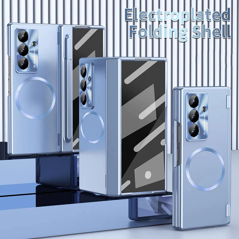 

Чехол Magsafe для Samsung Galaxy Z Fold 8 7 6, с защитой от шарниров и защитной пленкой для экрана, устойчивый к царапинам противоударный чехол для телефона