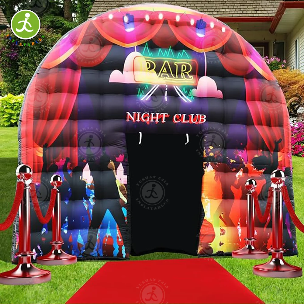 Special offer in stock! Large black inflatable air tent square pavilion painted spray paint activity room suitable for camping,