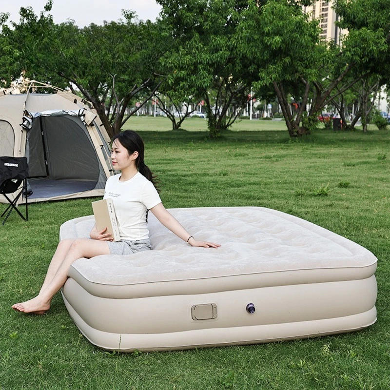 

Надувной матрас для кемпинга на открытом воздухе, бытовой мягкий портативный складной автоматический надувной матрас, снаряжение для ночного лагеря