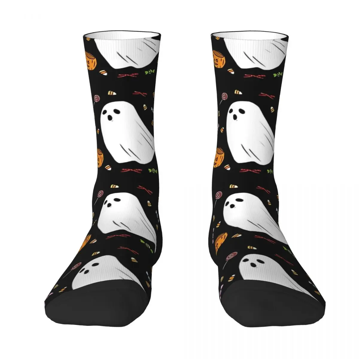 Horror Halloween Pumpkin Socks Trick or Treat Ghost Korean Stockings Women Men Soft Cycling Socks Autumn Custom Anti Slip Socks