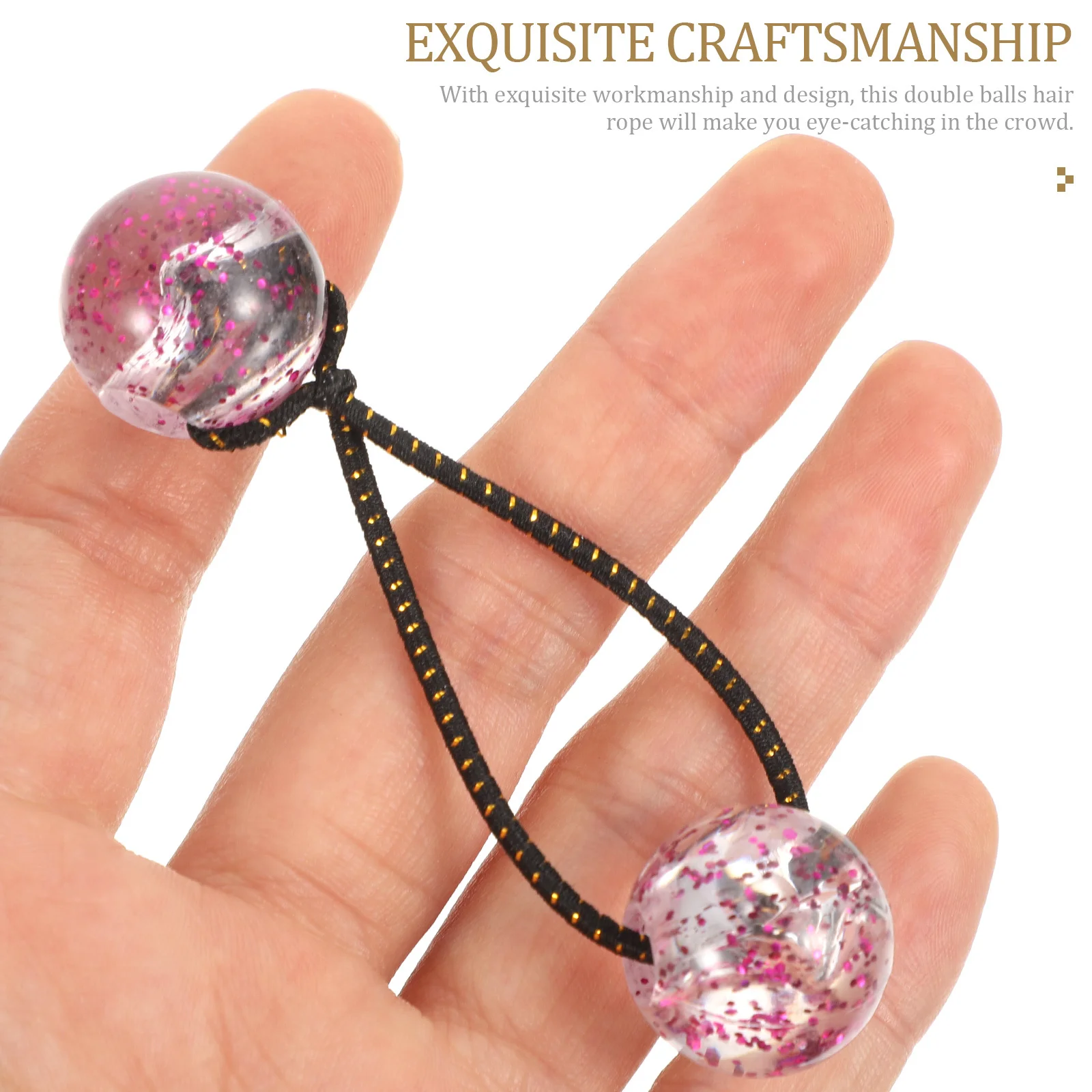 

24Pcs Double Ball Hair Ties Elastic Ponytail Holders for Kids Girls Fashion Hair Ropes for School Party Casual Style