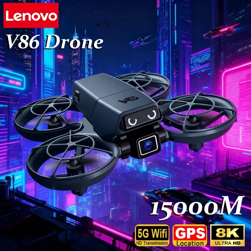 Lenovo Mini RC Aerial Drone 8K HD Camera Foldable Intelligent Obstacle Avoidance Screen Remote Control Brushless Motor UAV