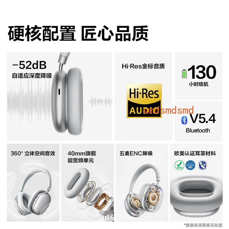 Active noise cancellation headset wireless bluetooth game long battery life low latency